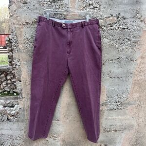 Peter Millar Pants Mens 36x28 Purple Pima Cotton Stretch 5 Pocket Chino Casual